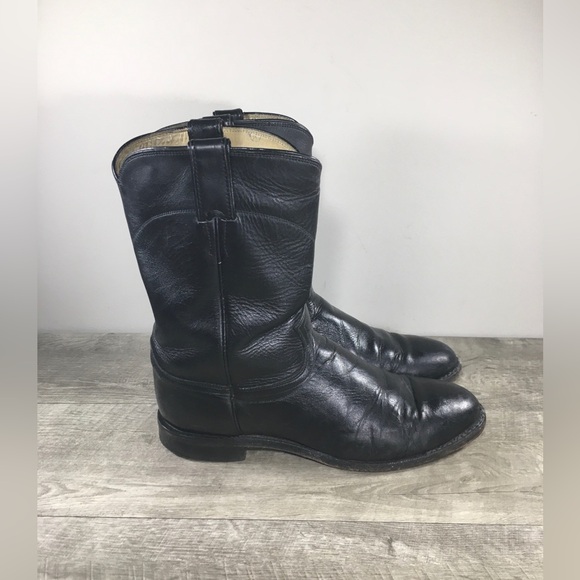 Justin Mens 3133 Jackson Kipskin Cowboy Western Leather Roper Boots Size 10 D